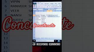 Merging two cells data into one cell ll Concatenate ll Advanced Excel ll shorts excel [upl. by Auoh]