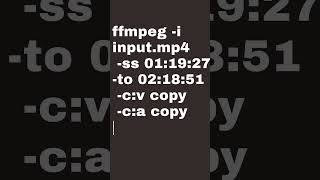 FFMPEG Command to Cut or Trim Video Using Start amp End Time in Animated Video shorts [upl. by Busby14]