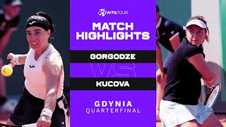 Ekaterine Gorgodze vs Kristina Kucova  2021 Gdynia Quarterfinal  WTA Match Highlights [upl. by Sheela]