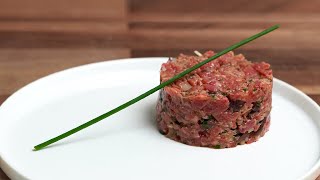 Beef Tartare with Black Olives  Bright amp Flavourful Twist on a Classic [upl. by Okin]