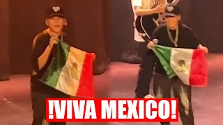 Yaritza Aparece con Bandera Mexicana y Grita VIVA MEXICO [upl. by Ahsaetan400]