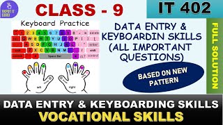 DATA ENTRY AND KEYBOARDING SKILLS CLASS 9  DATA ENTRY amp KEYBOARDING SKILLS  QUESTION ANSWER [upl. by Ylaek]