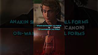 Anakin Skywalker vs ObiWan Kenobi  All Forms [upl. by Mitch889]