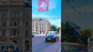 ZURICH SWITZERLAND ⚜️ Bahnhofstrasse 🇨🇭 City center zurich swissholiday schweiz [upl. by Kurland]