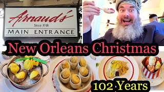 New Orleans Travel Vlog New Orleans Christmas Tradition at Arnauds French Quarter [upl. by Pitts371]