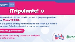 Capacitación Misión TIC 2022 [upl. by Ocirderf]