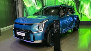 2024 KIA EV9 GTLine 4WD Ocean Blue  Black amp White Walkaround Review 4K [upl. by Llehcal523]