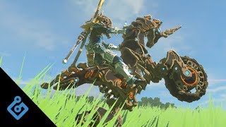 Sick Stunts On Zelda BOTWs New Motorcycle [upl. by Roseline86]