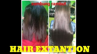 TUTORIAL SAMBUNG RAMBUT atau HAIR EXTENTION pake RING [upl. by Arissa]