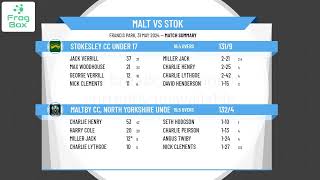 Maltby CC North Yorkshire Under 17 v Stokesley CC Under 17 [upl. by Candless178]