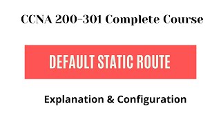 IPv6 Static default Route [upl. by Elinet]