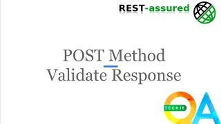 RestAssured POST  Validate Response [upl. by Aihsyt]