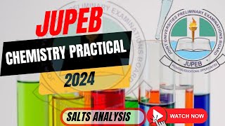 JUPEB CHEMISTRY PRACTICAL SALT ANALYSIS 2024QUALITATIVE ANALYSIS [upl. by Quennie]