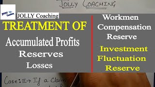 Accounting Treatments Of Accumulated Profits and Reserves for 12 class  CPT in Hindi [upl. by Ellissa373]