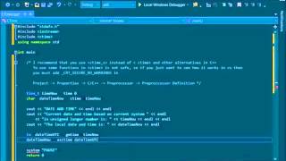 C Tutorial  20 Standard Library  Ctime  Date and Time [upl. by Sacksen770]