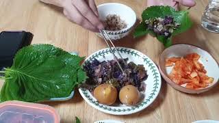 Healthy Way To Eat Perilla LeavesKristina Evora In Korea Vlog [upl. by Amle]