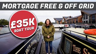 £35K BOAT TOUR NARROWBOAT LIFE MORTGAGE FREE AND OFF GRID [upl. by Pompei421]