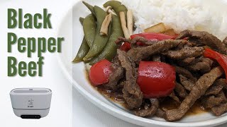 Black Pepper Beef on Rice  Itaki Chefbox Smart Bento Pro Electric Lunch Box Recipe [upl. by Pesek]