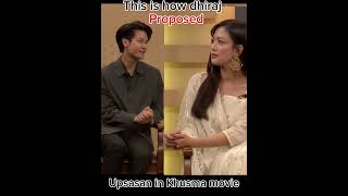 This is how Dhiraj proposed Upasana in Khusma movie dhirajmagar upasanasinghthakuri khusma [upl. by Ros]