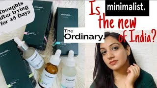 I tried Minimalist Products for 45 Days Niacinamide 5 Salicylic Acid 2 amp Retinoid 2 [upl. by Enomyar985]