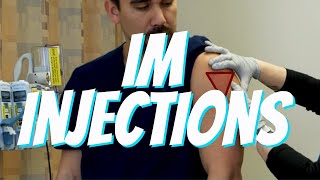 Intramuscular IM Injection Technique  Nurse Skill Demo [upl. by Judd]