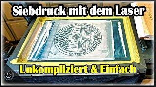 SIEBDRUCK  Einfach und OHNE Belichten  Xtool Siebdruck Vorrichtung [upl. by Nauqyaj]