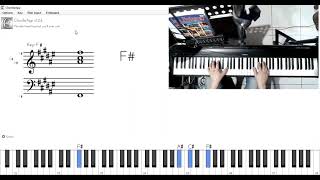 Harmonizing the Major Scale in all keys wout using the transposition button of your electric piano [upl. by Asnerek]