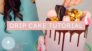 How To Decorate A Drip Cake  Georgias Cakes [upl. by Aivekal]