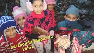 kadake ki thand mein itne sare bacche kyon I hai hamare gharNikal pade Lohri mangnasarson ka saag😋 [upl. by Ramu]