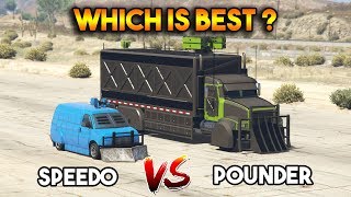 GTA 5 ONLINE  POUNDER CUSTOM VS SPEEDO CUSTOM WHICH IS BEST [upl. by Olnay332]