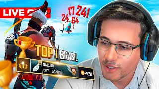 💙 FREE FIRE AO VIVO 🔴 É HOJE 20 MIL PONTOS  GANHANDO TODAS RANKEADAS 🔴 LEVEL UP AO VIVO [upl. by Assirolc]