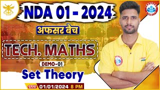 UPSC NDA 012024  NDA Technical Maths Class Set Theory Tech Maths By Vishal Sir [upl. by Ainitsirc570]