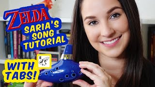 Zelda Sarias Song The Lost Woods Ocarina Tutorial  With Tabs [upl. by Sadick]