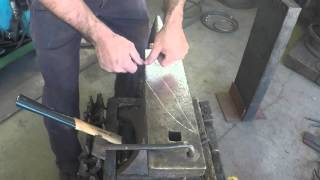 Stag Handle Bowie Part 1 Forging the blade [upl. by Colbert]