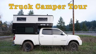 Best Lightweight Budget 4x4 Truck Camper Four Wheel Campers Hawk Shell  Tour And Walk Through [upl. by Adigun135]