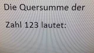 Quersumme bilden ein super Mathe Tipp [upl. by Cristoforo]