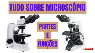 Microscópio  Como funciona partes e funções do microscópio Óptico Binocular [upl. by Eelek]