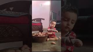 aalukachalubetakahangayethe trending viralvideos cutebaby videos MIRZANMONIS ❤️ [upl. by Ailana187]