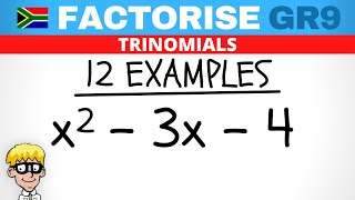 Gr 9 Factorisation Trinomials Practice [upl. by Sacks]