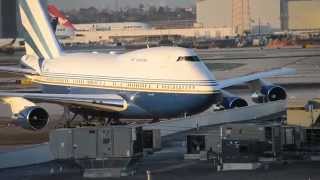 RARE Las Vegas Sands Corporation Boeing 747SP VQBMS Taxiing At LAX [upl. by Lerner]