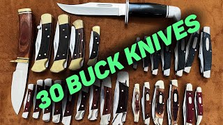 30 Buck Knives My Buck Knife Collection [upl. by Zaraf812]