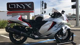 Onyx Moto  2022 Suzuki Hayabusa GSX1300R  Akrapovic Exhaust Sound Clip [upl. by Idolla669]