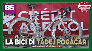 Strade Bianche il setup della bici del vincitore Tadej Pogacar la Colnago V4Rs [upl. by Sorci630]