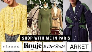 SEZANE Rouje Arket amp Other Stories Comptoir des Cotonniers  Shop With Me in Paris Vlog [upl. by Hannavahs741]