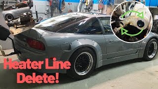 LSX Water Pump Heater Line Delete  LS s13 240sx  Vlog 5 [upl. by Adnarom908]