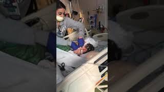 Extubating  removing Tyler’s ventilator seizure related [upl. by Seadon185]