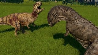 Jurassic World Evolution  Majungasaurus vs Metriacanthosaurus 1080p 60FPS [upl. by Casabonne]