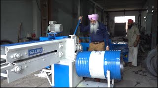 Gujri Drum Cutting Machine  Drum Flatening Machine  Barrel to Sheet converter [upl. by Haerb17]