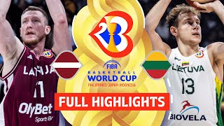 Latvia 🇱🇻 vs Lithuania 🇱🇹  Full Game Highlights  FIBA Basketball World Cup 2023 [upl. by Dryden]