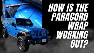 How Is The Paracord Wrap on the Jeep Wrangler Cross Bars Working Out For Wind Reduction [upl. by Brey]